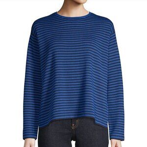 New w/Tags - Eileen Fisher The Beatnik - Merino Wool Stripe Sweater, Large $258